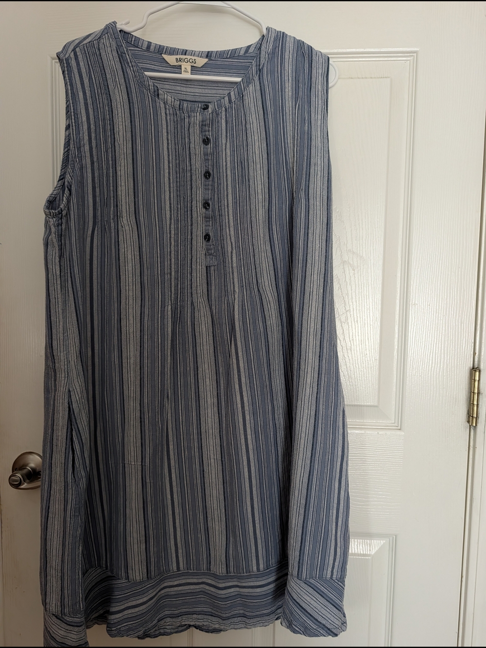Briggs New York Blue Striped Long Sleeve Dress